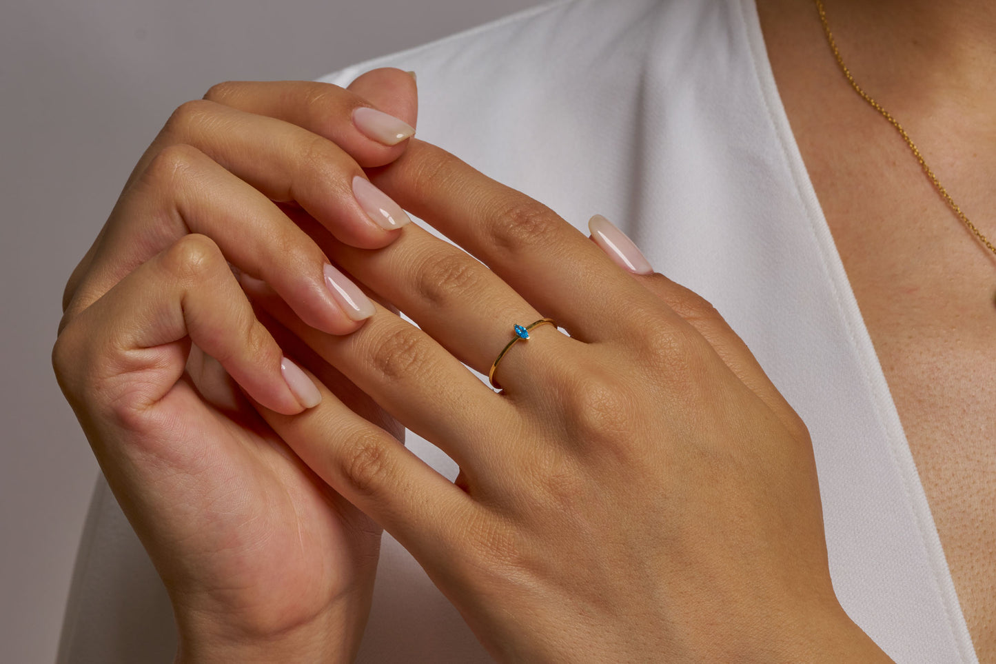 Marquise Blue Stone Solitaire Ring, Elegant Solitaire Jewelry, Dainty Marquise Cut Ring, Birthday Gift for Her, Luxury Proposal Ring