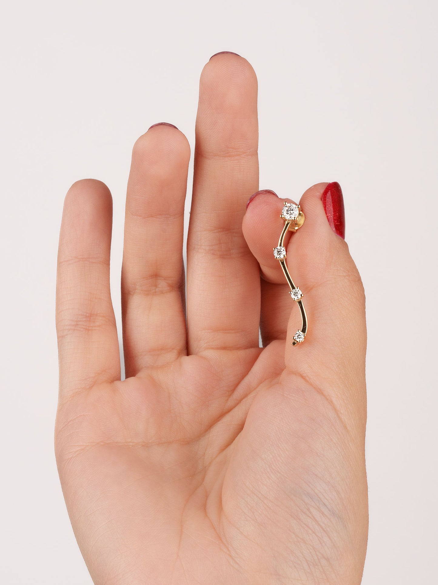 Gold Curved Bar Earrings β Minimalist Gold Earrings