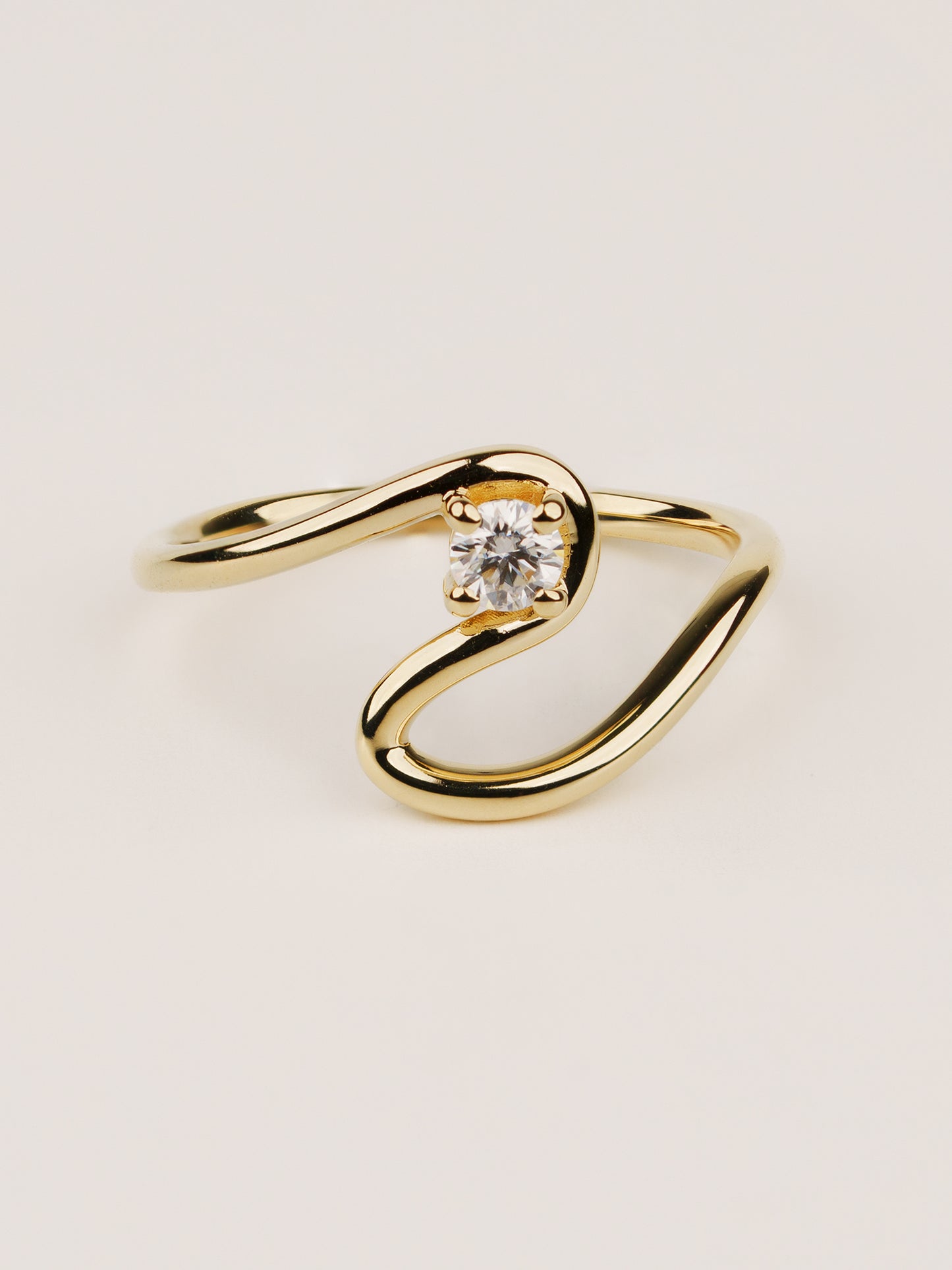 Snake Gold Moissanite Ring – 14K Solid Gold Serpent Ring