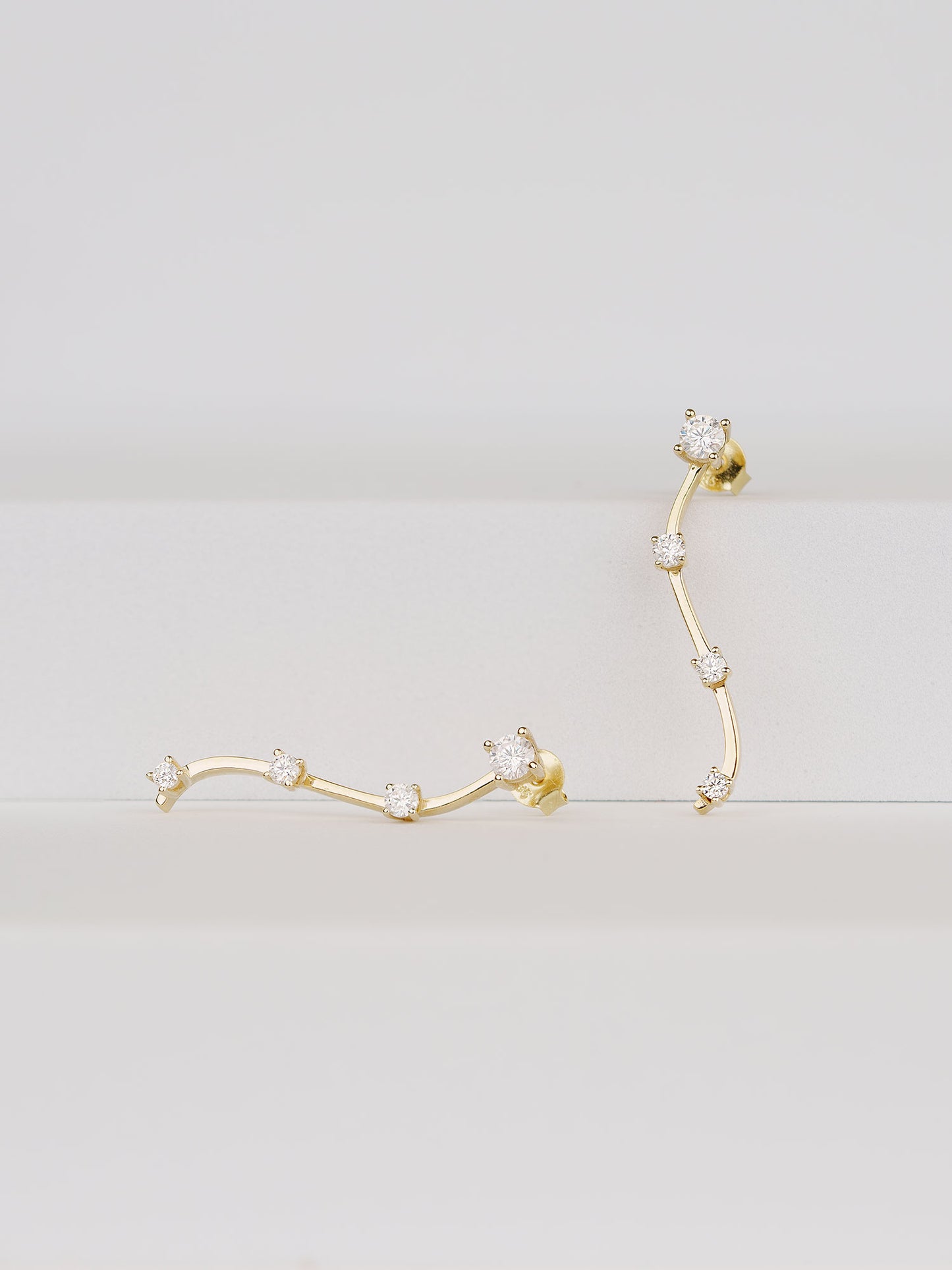 Gold Curved Bar Earrings β Minimalist Gold Earrings
