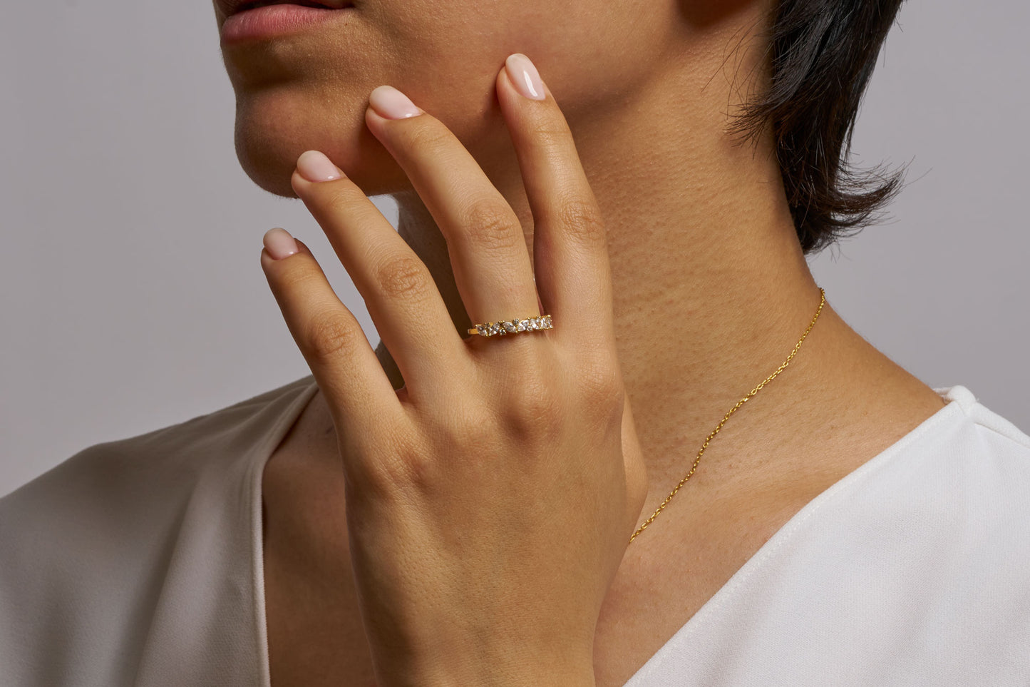 Marquise Diamond cut moissanite Cluster Ring β 14K Gold Statement Band, Elegant Multi-Stone Anniversary Ring, Unique Vintage-Inspired Jewelr