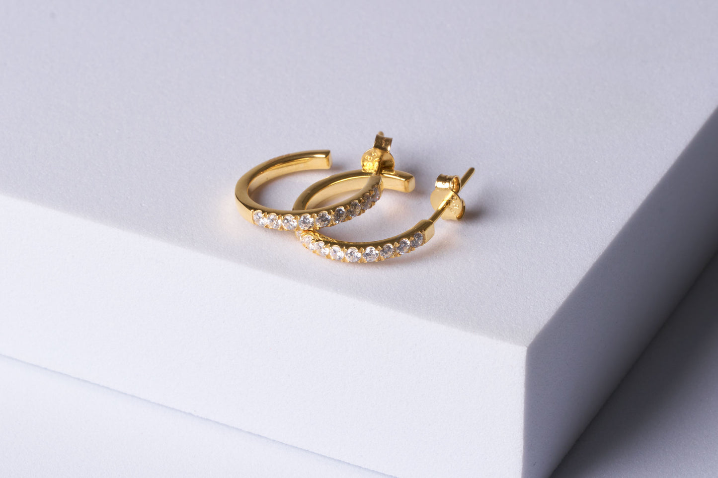 Elegant Moissanite Hoop Earrings: Sparkling Luxurious Earrings Available in Silver & Solid Gold