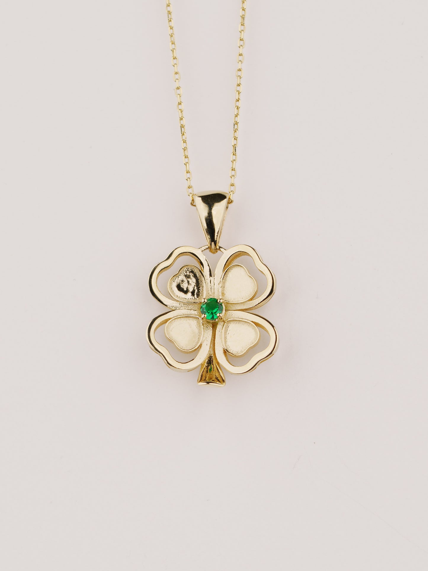 14K Gold Clover Necklace – Lucky Four Leaf Clover Necklace