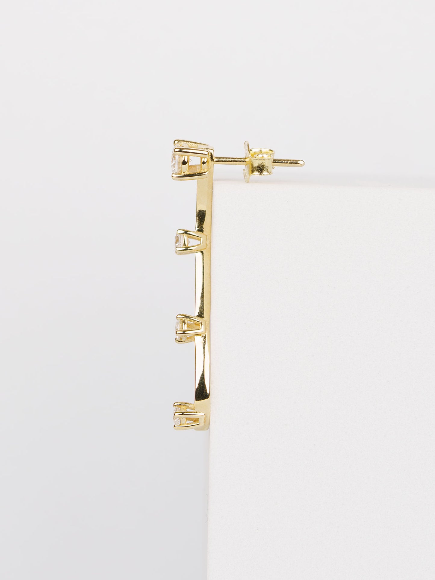 Gold Curved Bar Earrings – Minimalist Gold Earrings