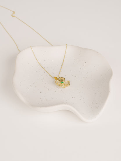 14K Gold Clover Necklace – Lucky Four Leaf Clover Necklace