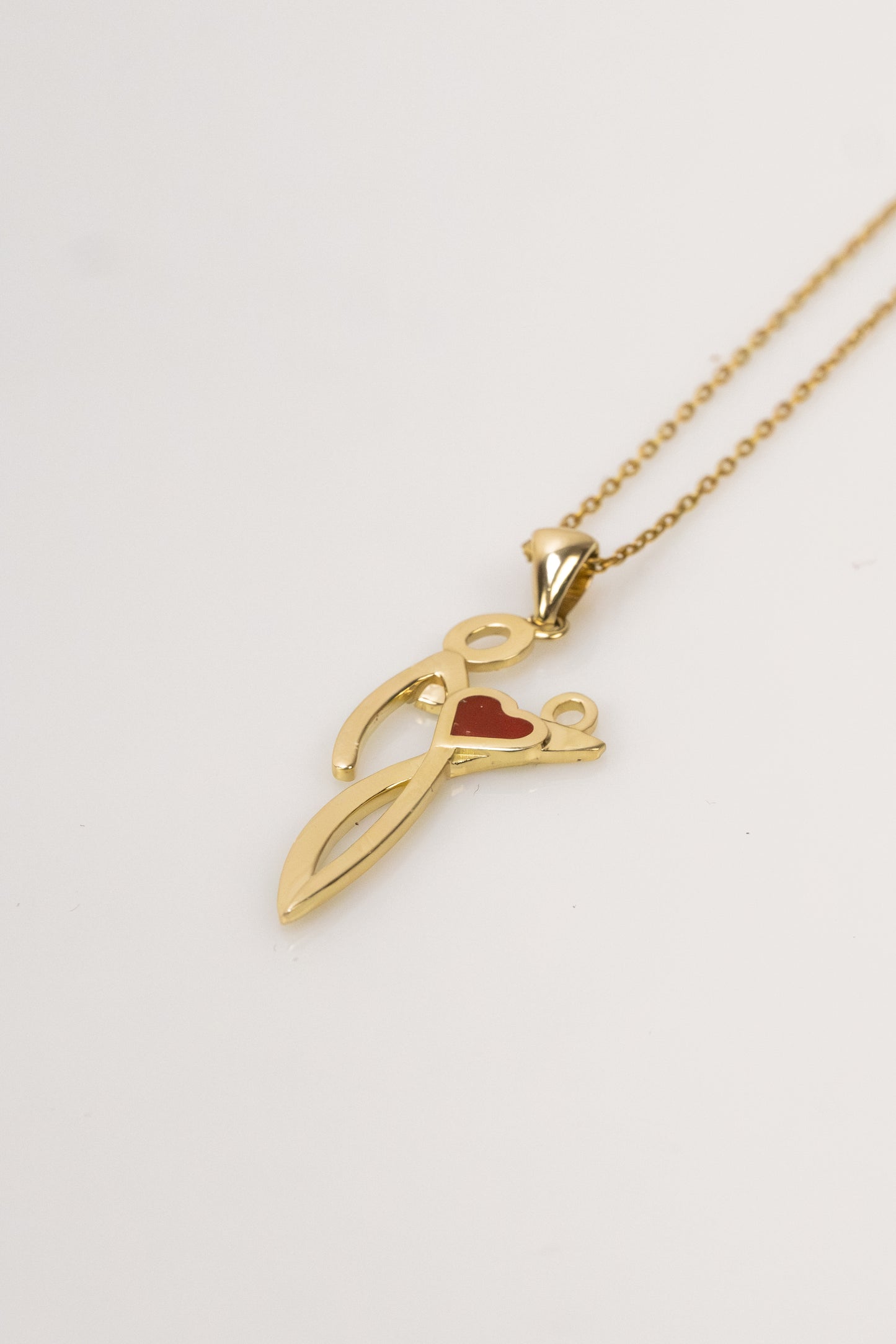 Gold Mother & Child Pendant Necklace