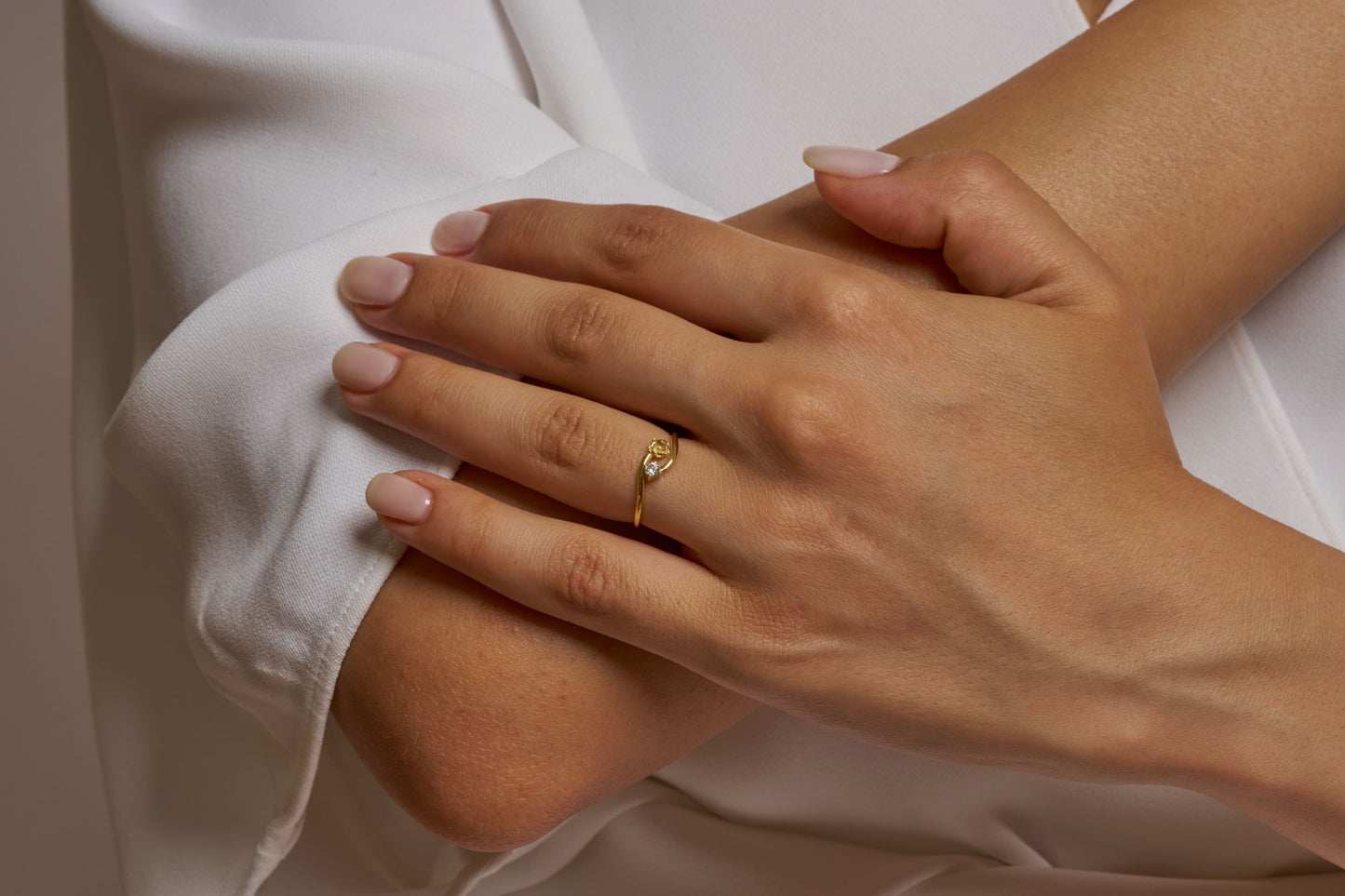 Floral Gemstone Promise Ring: Handmade Nature Inspired Ring in Solid Gold & Silver Options