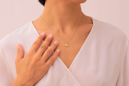 Minimalist Diamond Trinity Knot Necklace: Solid Gold & Silver Celtic Knot Jewelry